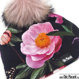 T235 Tuque Majestic Flowers * IN STOCK * Size: 21 inches