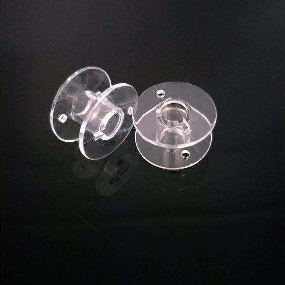 Canettes - bobbines transparentes vides pour machines à coudre domestique
