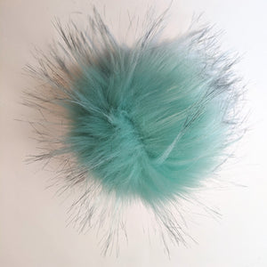 Synthetic pompom (raccoon imitation) green TURQUOISE R4