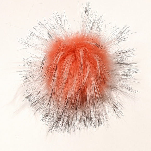 Synthetic pompom (imitation raccoon) PINK CORAL R5