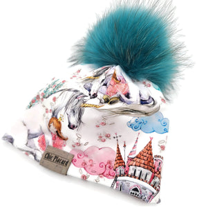 Tuque The Princess and Her Icorn (In stock) Size 19po lined in light jersey