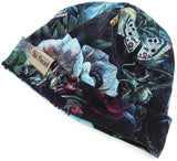 Floral mid-season beanie with folded brim (in stock)