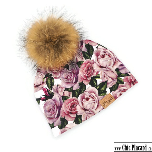 T219 Magnificent Roses Lined Toque (in stock) 22in