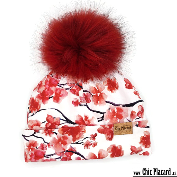 CP109 Folded brim toque - Japanese cherry trees (in stock)