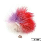 Synthetic pompom PINK WHITE RED PURPLE B44