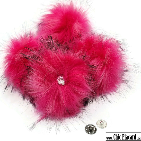 Synthetic pompom Pink flash B11