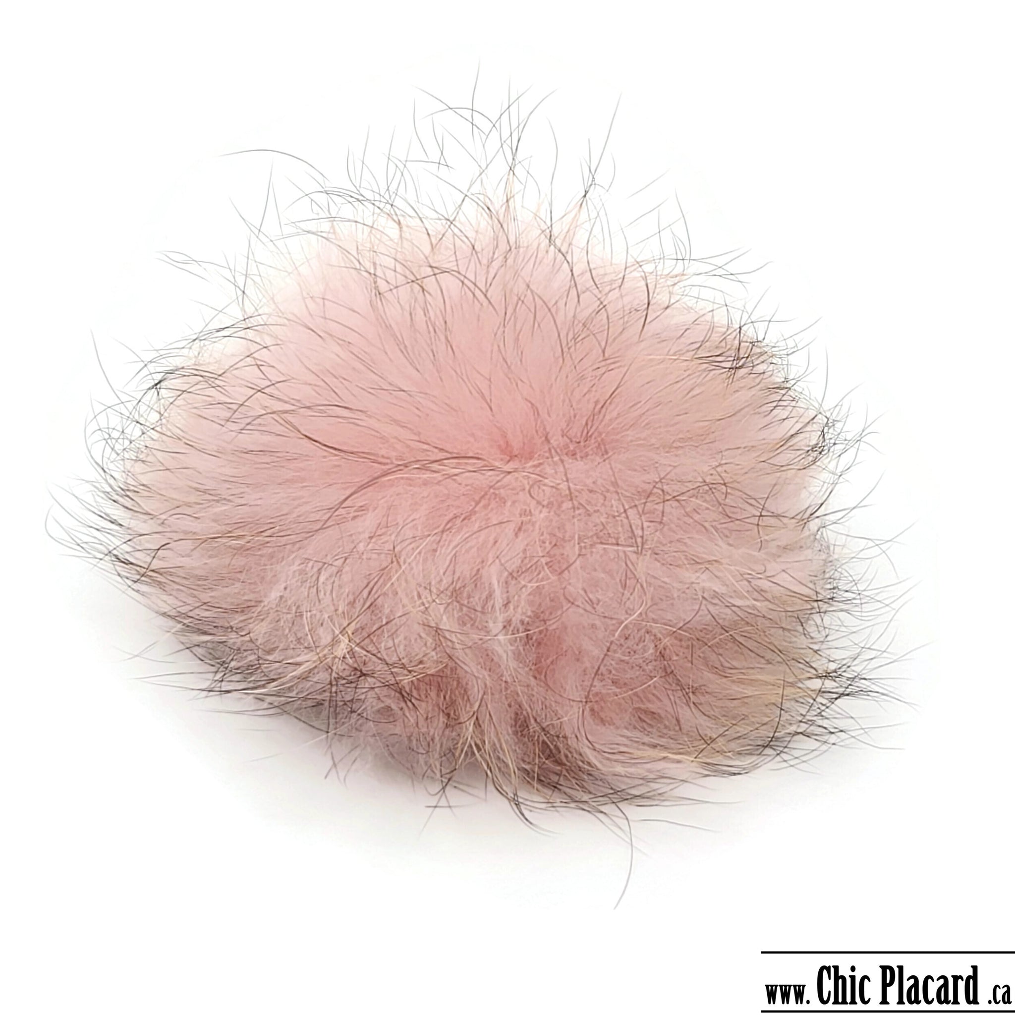 Pompon vraie fourrure ROSE BALLERINE D19