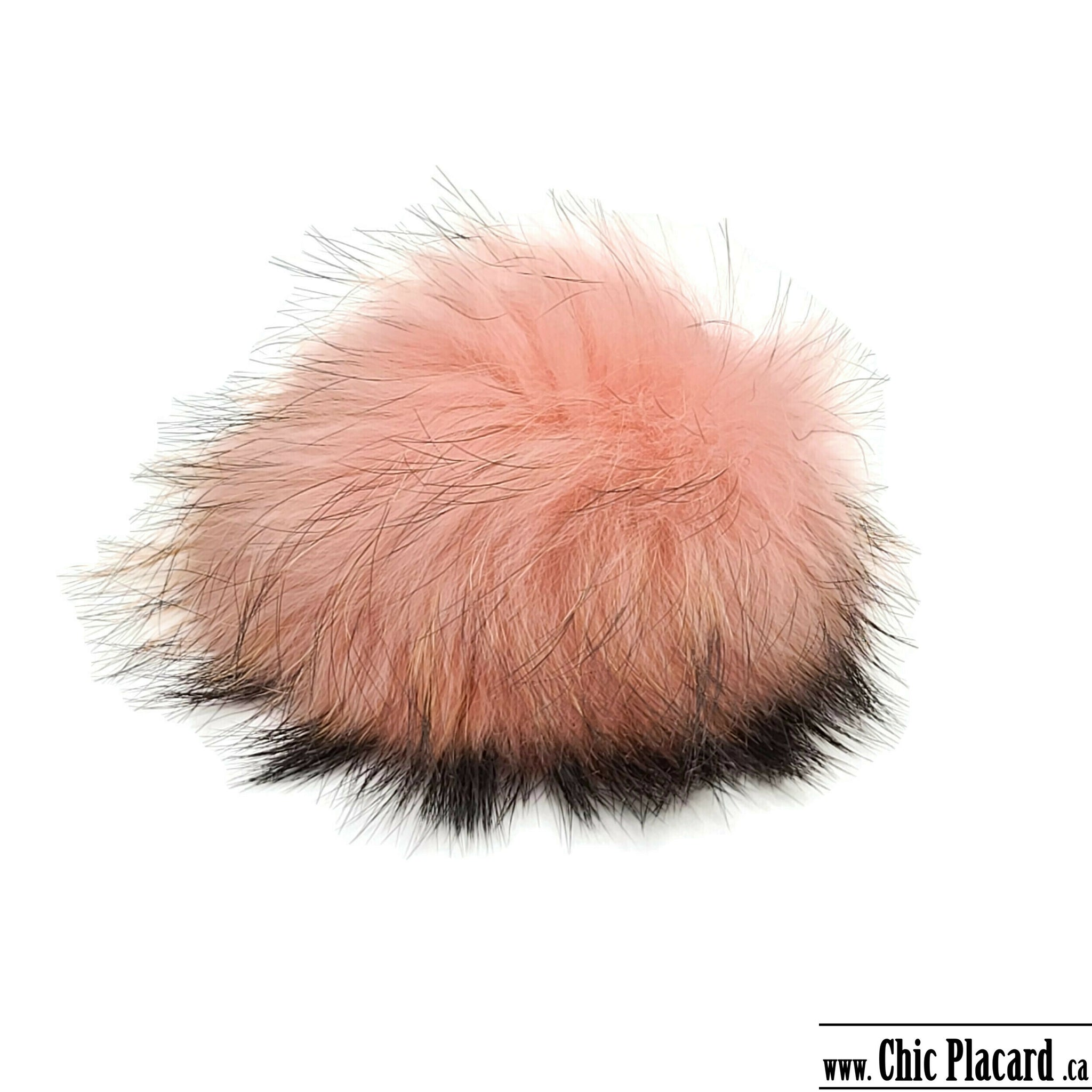 Pompon vraie fourrure ROSE BALLERINE D19