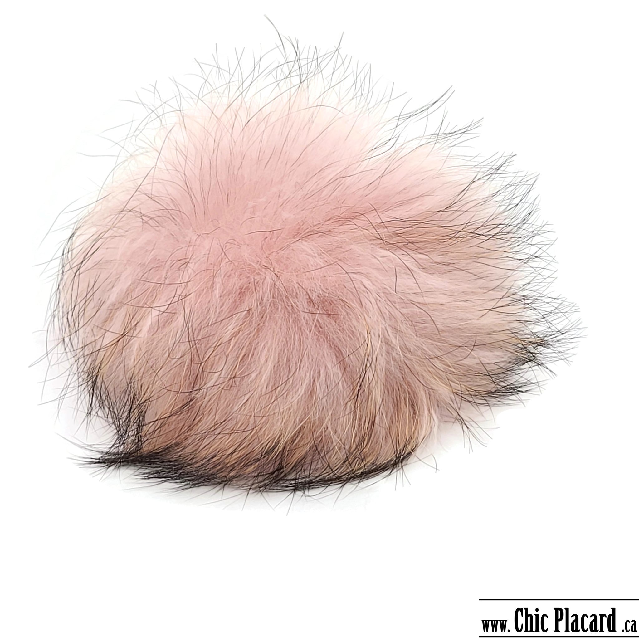 Pompon vraie fourrure ROSE BALLERINE D19