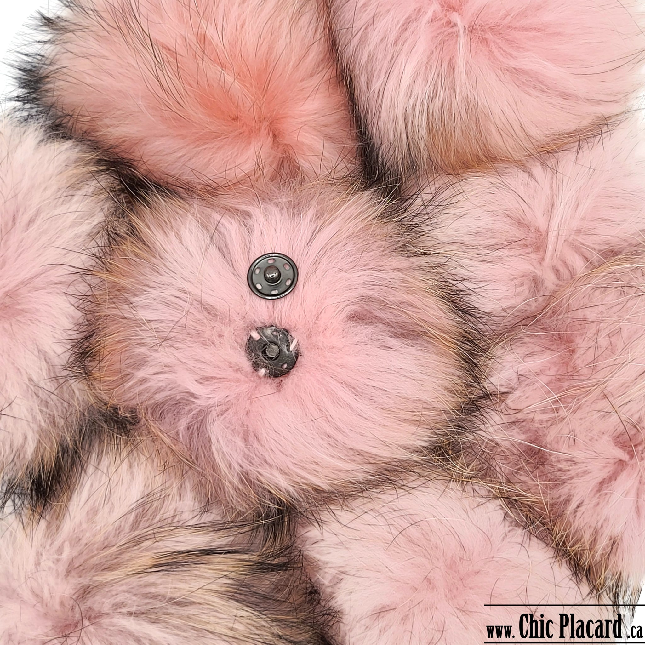 Pompon vraie fourrure ROSE BALLERINE D19
