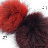 Aromatic and fleshy RED VIN real fur pompom D11
