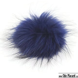 Real fur pompom ROYAL BLUE D5