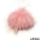 Real fur pompom PINK BALLOON GUM D10