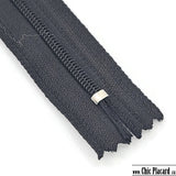 Zipper à bout fermé - Nylon #3 - 25cm/10'' - Noir