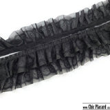 Black lace ruffles 12 cm