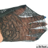 Army green floral stretch lace