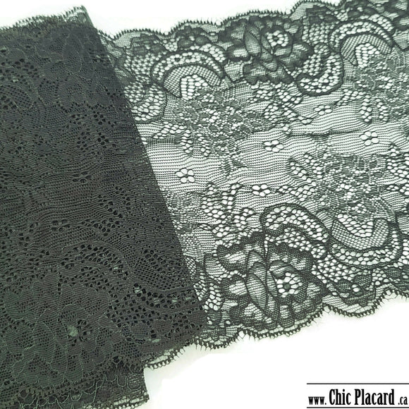 Army green floral stretch lace