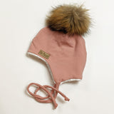 Plain soft old pink tuque - lined (In stock!)