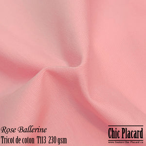 Ballerina pink - Cotton knit 230 gsm (half meter)