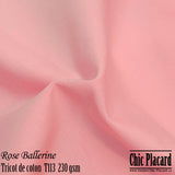 Rose ballerine - Tricot de coton 230 gsm (au demi-mètre)