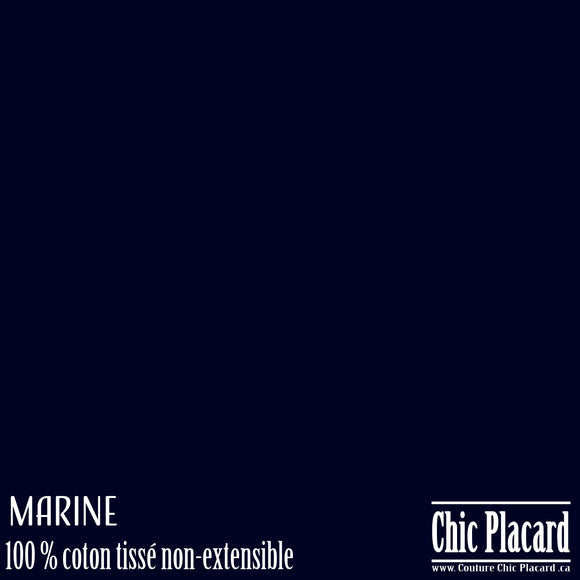 Marine - 100% coton (au 1/2m)