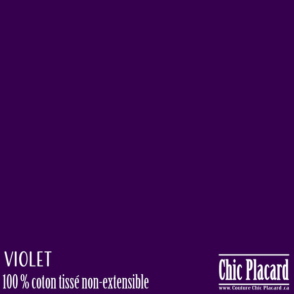VIOLET - 100% non-stretched cotton (to half meter)