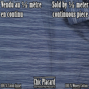 Blue striped-100% non-stretched cotton (continuously, half meter)