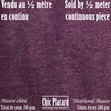 Mauve chiné - Tricot de coton 240 gsm (au1/2m)