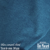 Mottled duck blue - Cotton knit 240 gsm (half meter)