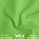 Vert Pomme - Tricot de coton 200 gsm (au demi-mètre)