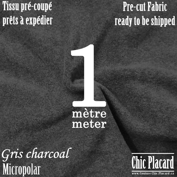 Micropolar charcoal - 1 MÈTRE - PRÉ-COUPÉ - EXPÉDITION RAPIDE