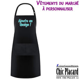 Customizable black apron
