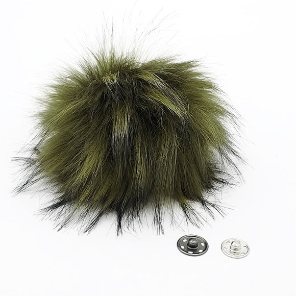Synthetic pompom Army Green B10