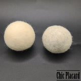 Balle de séchage en laine feutrée grise
