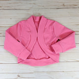 Pink bolero with long sleeves