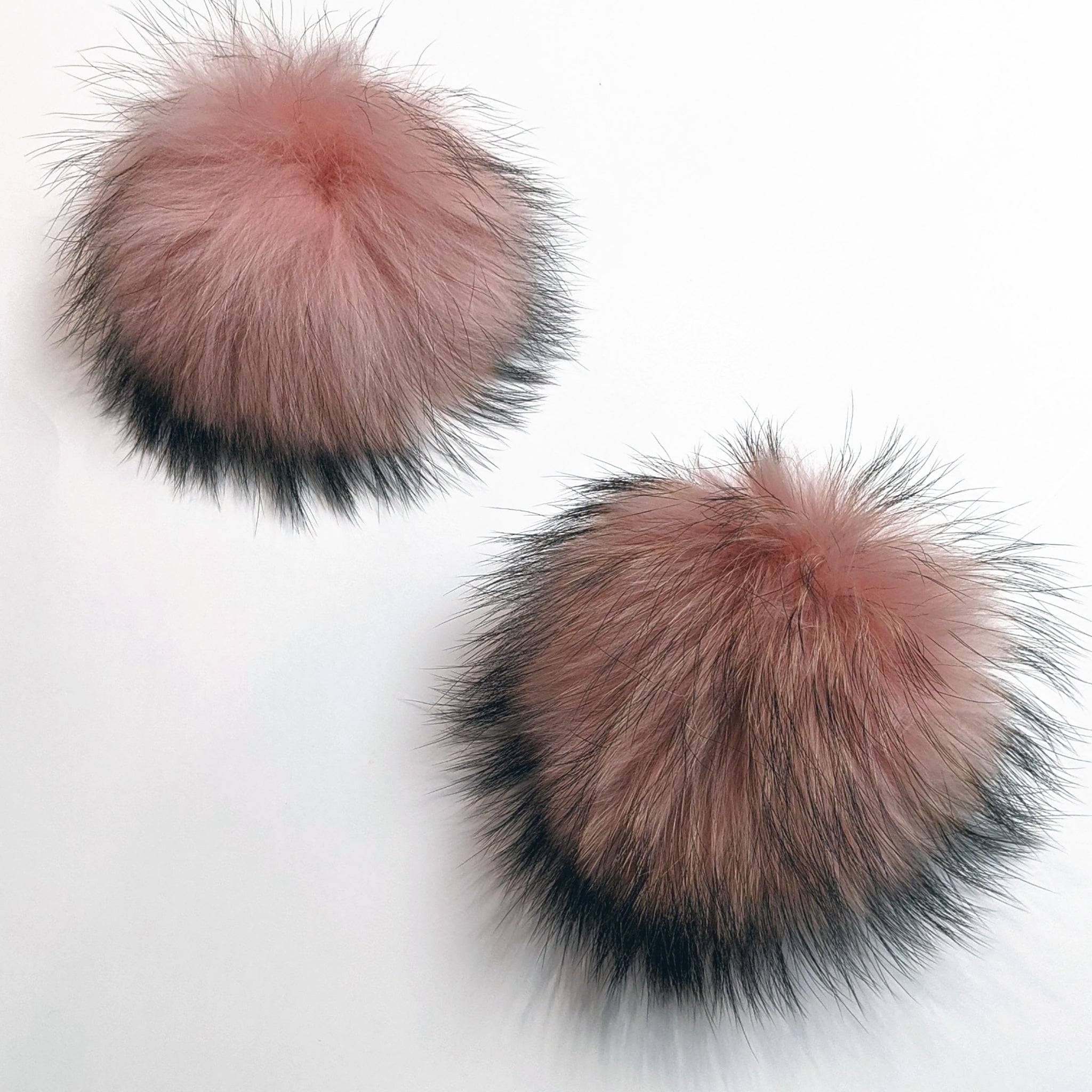 Pompon vraie fourrure ROSE BALLERINE D19