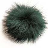 Emerald GREEN real fur pompom D8