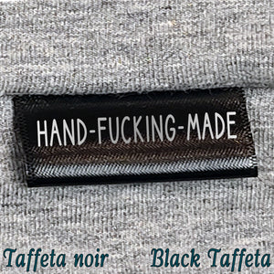 HAND-FUCKING-MADE - Woven Satin Labels &amp; Black Ink