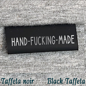 HAND-FUCKING-MADE - Woven Satin Labels &amp; Black Ink