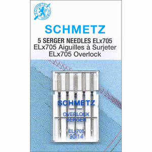 SCHMETZ #1821 Elx705 overlock needles on cardboard - 90/14 - 5 units