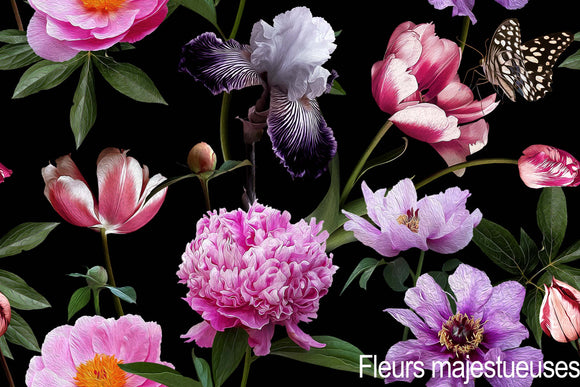 Fleurs majestueuses - Foulard triangle - EN STOCK !