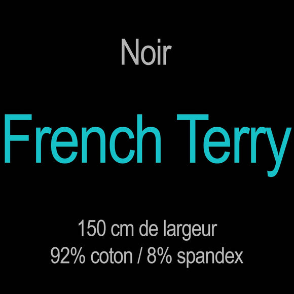 Black - French Terry (per half meter)