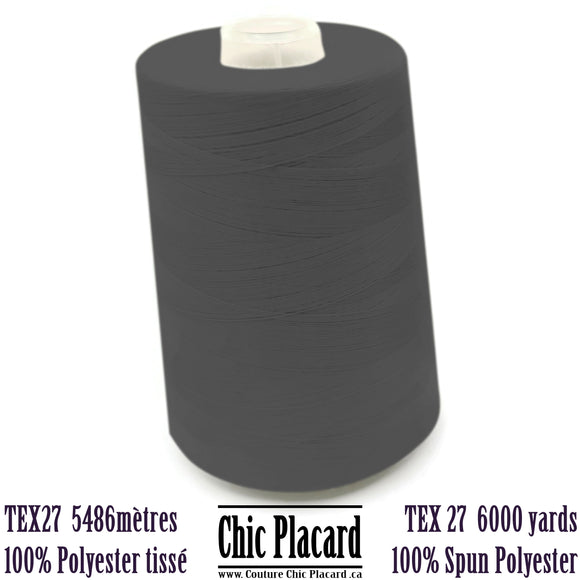 Overlock Thread Dark Grey - 6000y/5486m