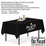 Black tablecloth to customize