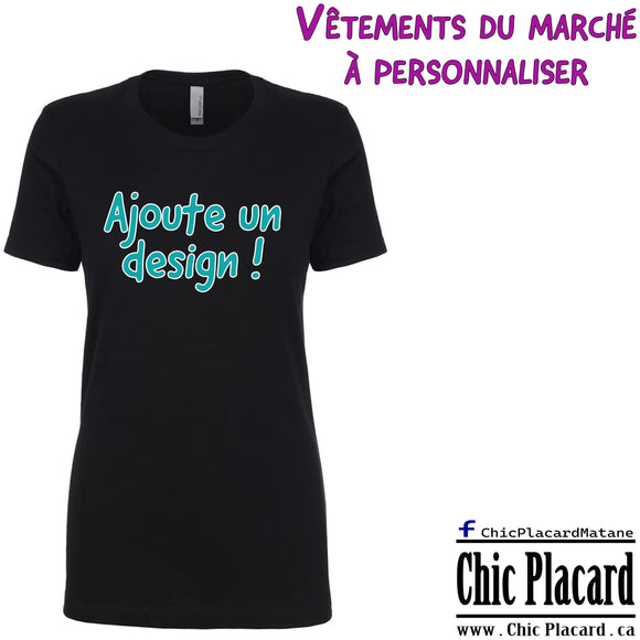 T-shirt à personnaliser  - Femme - M/M - Noir
