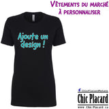 T-shirt à personnaliser  - Femme - TG/XL - Noir