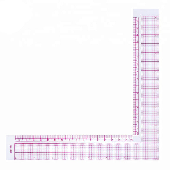 L-shaped soft plastic ruler