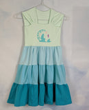 Mermaid dress with gathered skirt in 3 colors - 3T