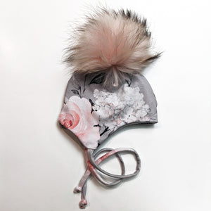 T173 Lined delicate rose tuque size 0 (in stock)