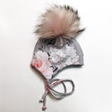 T173 Lined delicate rose tuque size 0 (in stock)